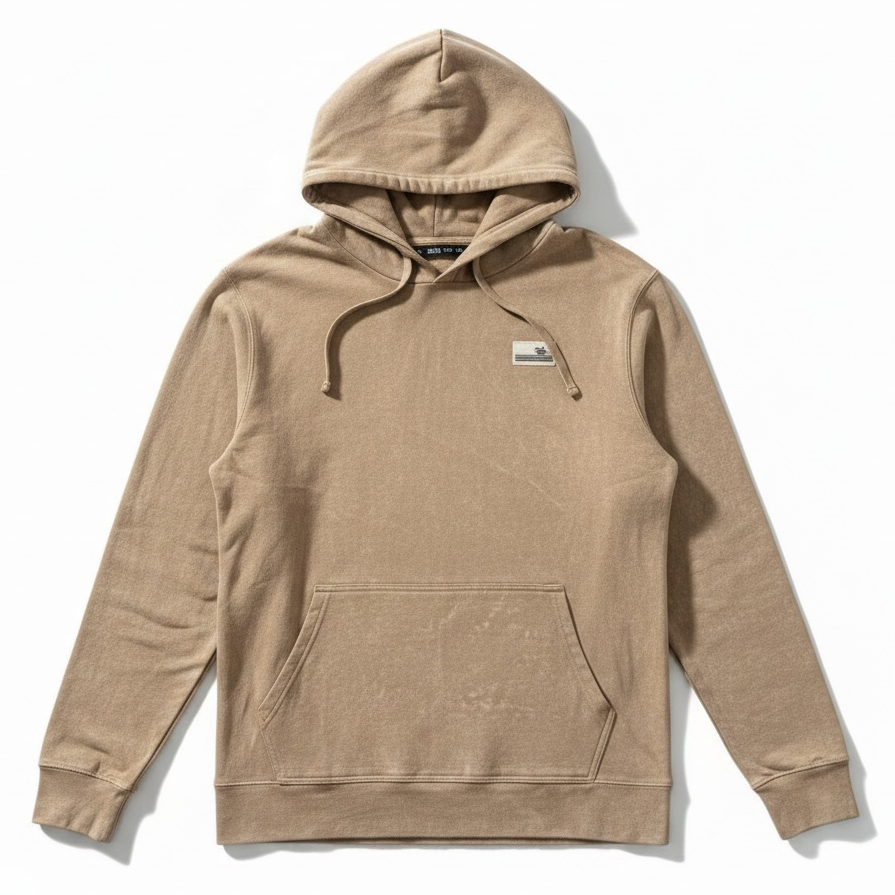 Beach Hoodie - Khaki Mineral Wash