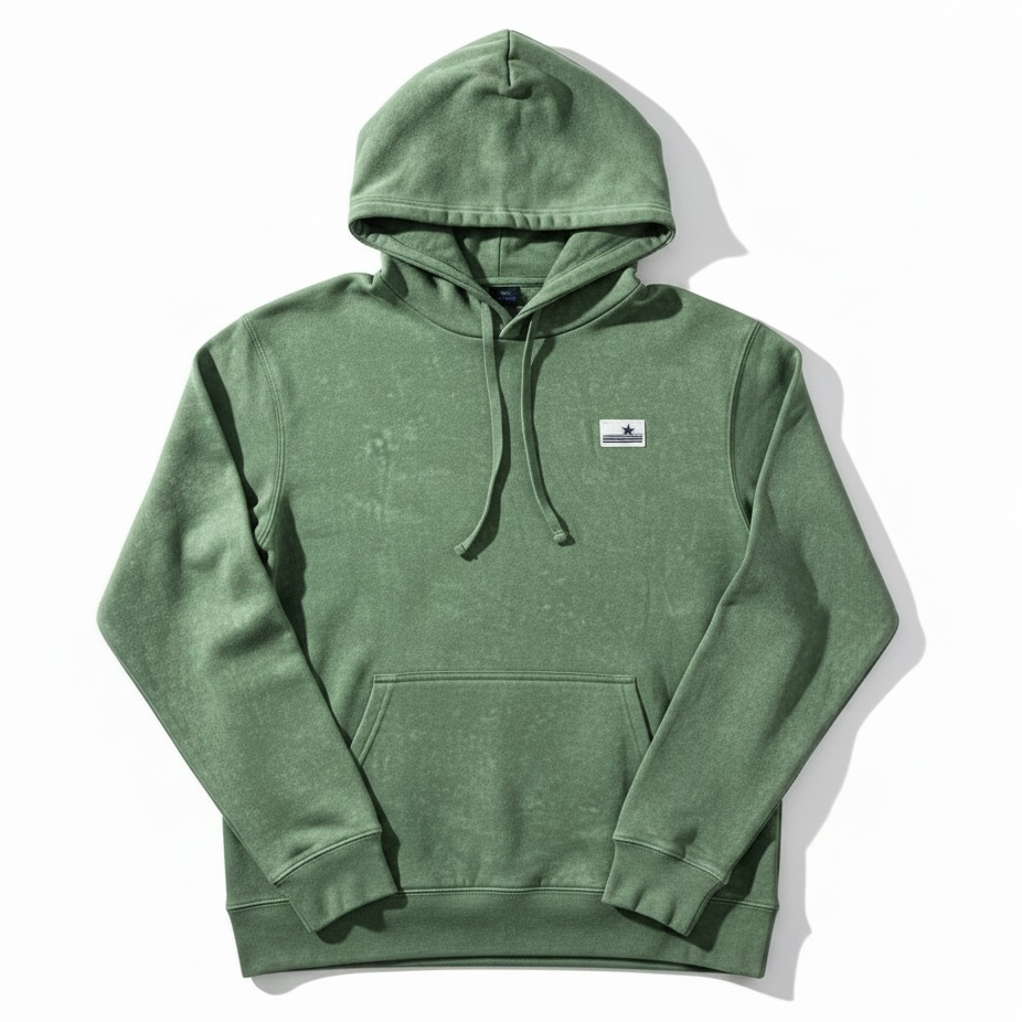 Beach Hoodie - Green Mineral Wash