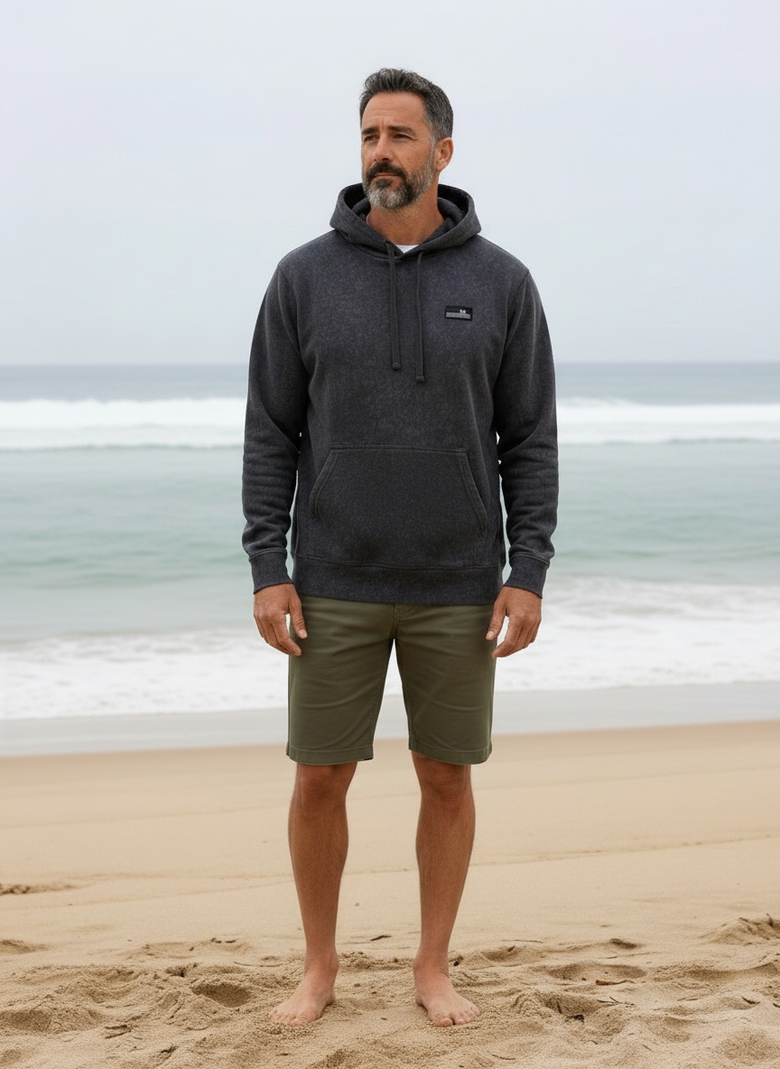 Beach Hoodie - Grey Mineral Wash