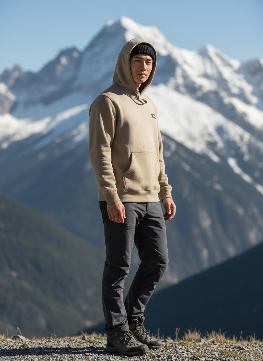 Alpine Waves Hoodie - Olive