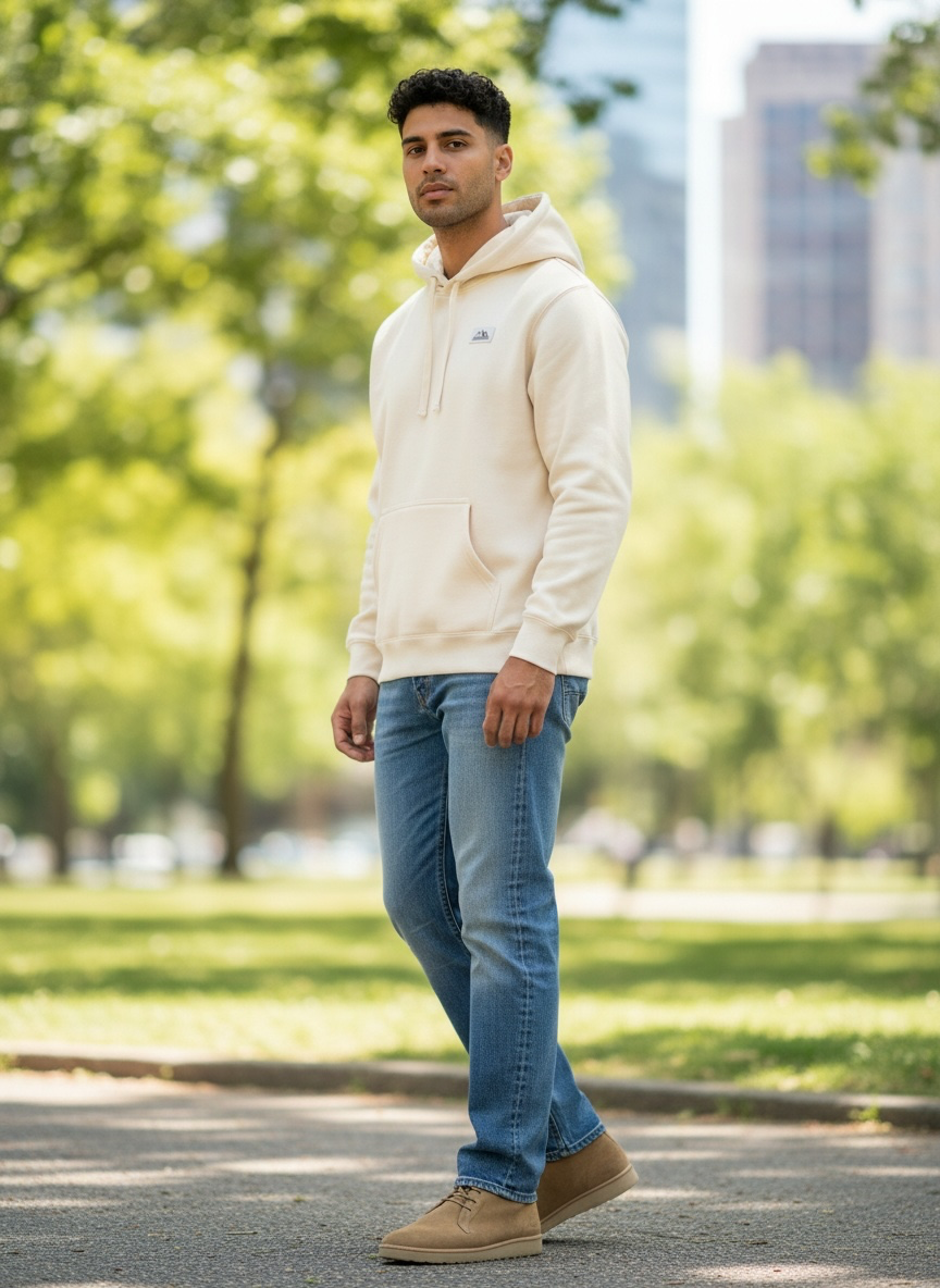 Alpine Waves Hoodie - Vintage White